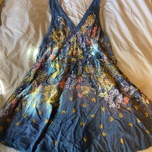 Blue floral free people dress